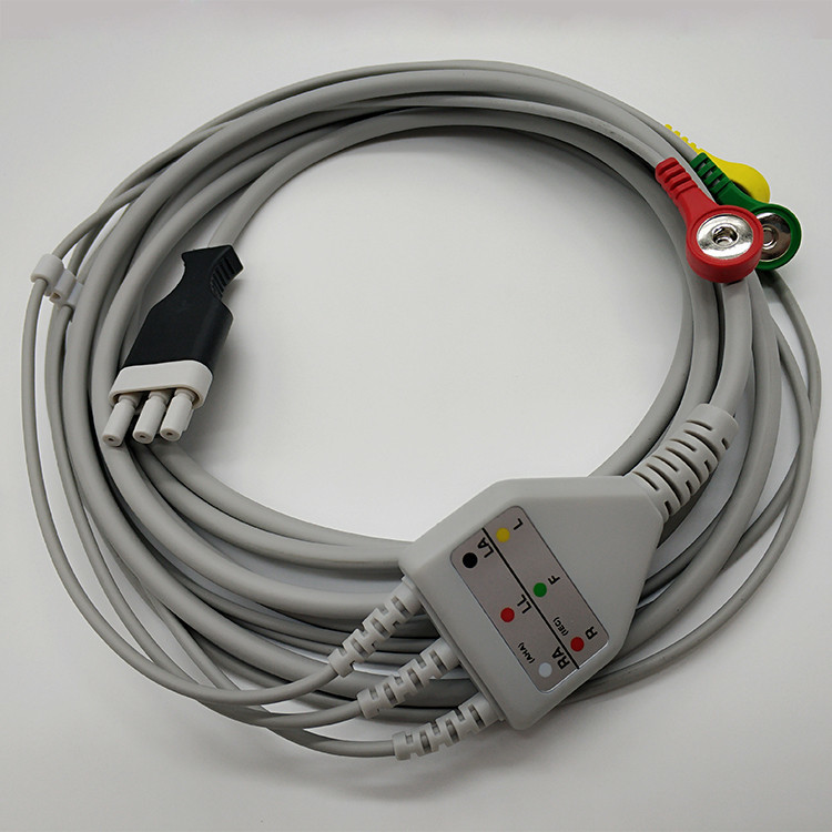 Primedic ECG Trunk Cable , One Piece Ecg Electrode Cable IEC Standard With Snap
